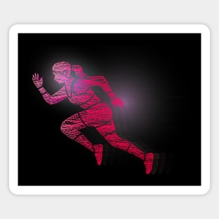 Runner Woman Abstract Magnet